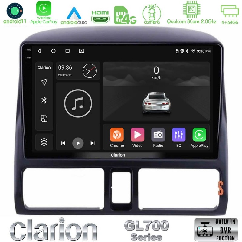 Clarion GL700 Series 8Core Android13 4+64GB Honda CRV 2002-2006 Navigation Multimedia Tablet 9