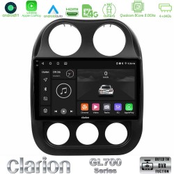 Clarion GL700 Series 8Core Android13 4+64GB Jeep Compass 2012-2016 Navigation Multimedia Tablet 9