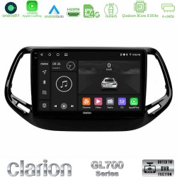 Clarion GL700 Series 8Core Android13 4+64GB Jeep Compass 2017&gt; Navigation Multimedia Tablet 10