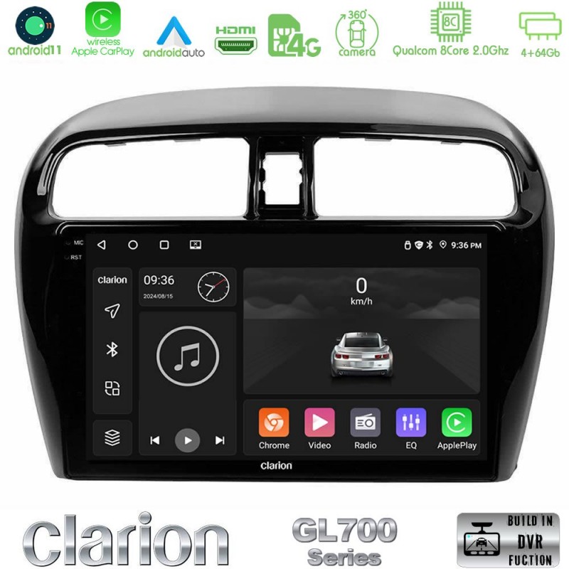 Clarion GL700 Series 8Core Android13 4+64GB Mitsubishi Space Star 2013-2016 Navigation Multimedia Tablet 9