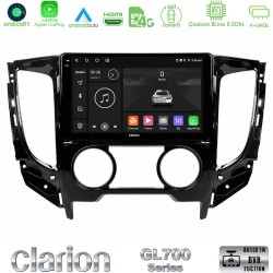 Clarion GL700 Series 8Core Android13 4+64GB Mitsubishi L200 2016-&gt; & Fiat Fullback (Manual A/C) Navigation Multimedia Tablet 9