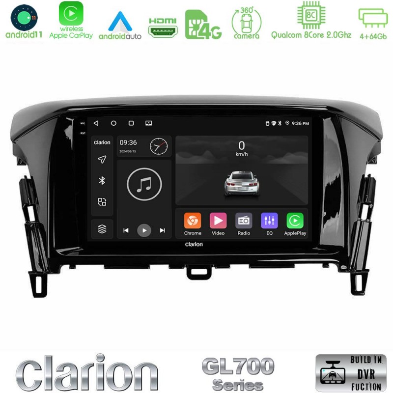 Clarion GL700 Series 8Core Android13 4+64GB Mitsubishi Eclipse Cross Navigation Multimedia Tablet 9