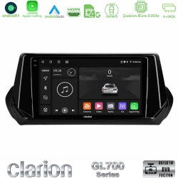 Clarion GL700 Series 8Core Android13 4+64GB Peugeot 208 2019-2023 Navigation Multimedia Tablet 9