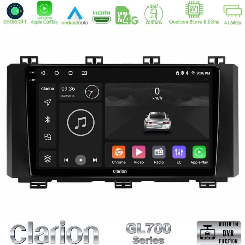 Clarion GL700 Series 8Core Android13 4+64GB Seat Ateca 2017-2021 Navigation Multimedia Tablet 9