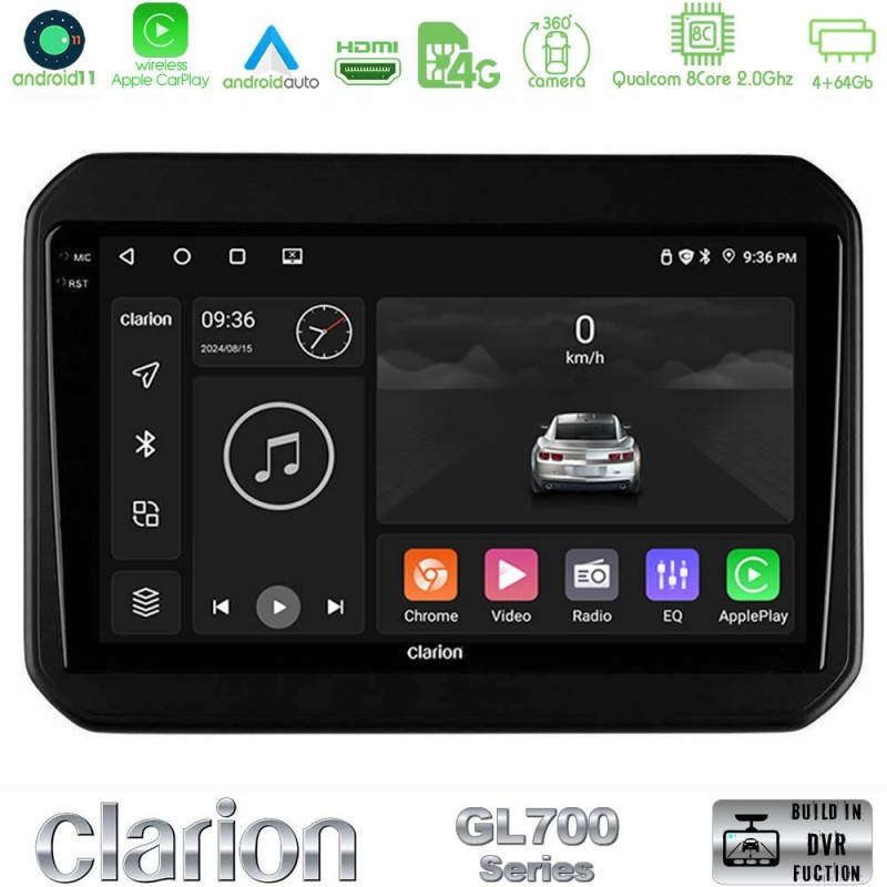 Clarion GL700 Series 8Core Android13 4+64GB Suzuki Ignis Navigation Multimedia Tablet 9