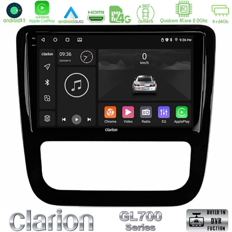 Clarion GL700 Series 8Core Android13 4+64GB VW Scirocco 2008-2014 Navigation Multimedia Tablet 9