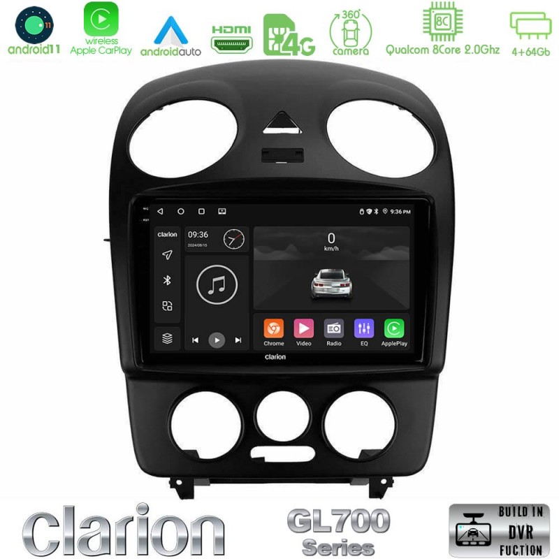 Clarion GL700 Series 8Core Android13 4+64GB VW Beetle Navigation Multimedia Tablet 9