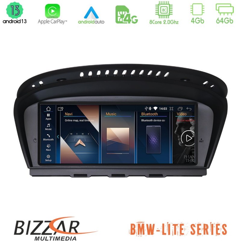 Bizzar Lite Series BMW 3er/5er E90/E92/E60 CIC Android13 8Core (4+64GB) Navigation Multimedia 8.8″ HD