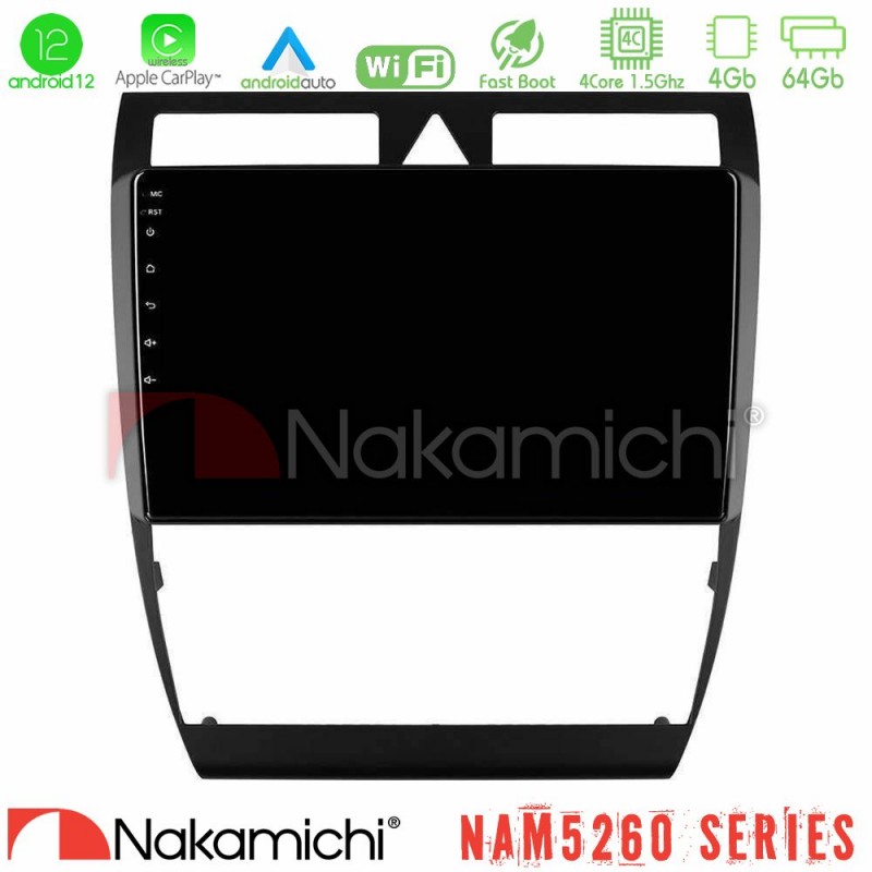 Nakamichi NAM5260 Series 4Core Android12 4+64GB Audi A6 (C5) 1997-2004 Navigation Multimedia Tablet 9