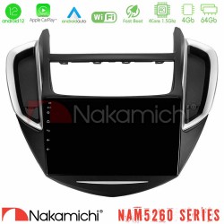 Nakamichi NAM5260 Series 4Core Android12 4+64GB Chevrolet Trax 2013-2020 Navigation Multimedia Tablet 9