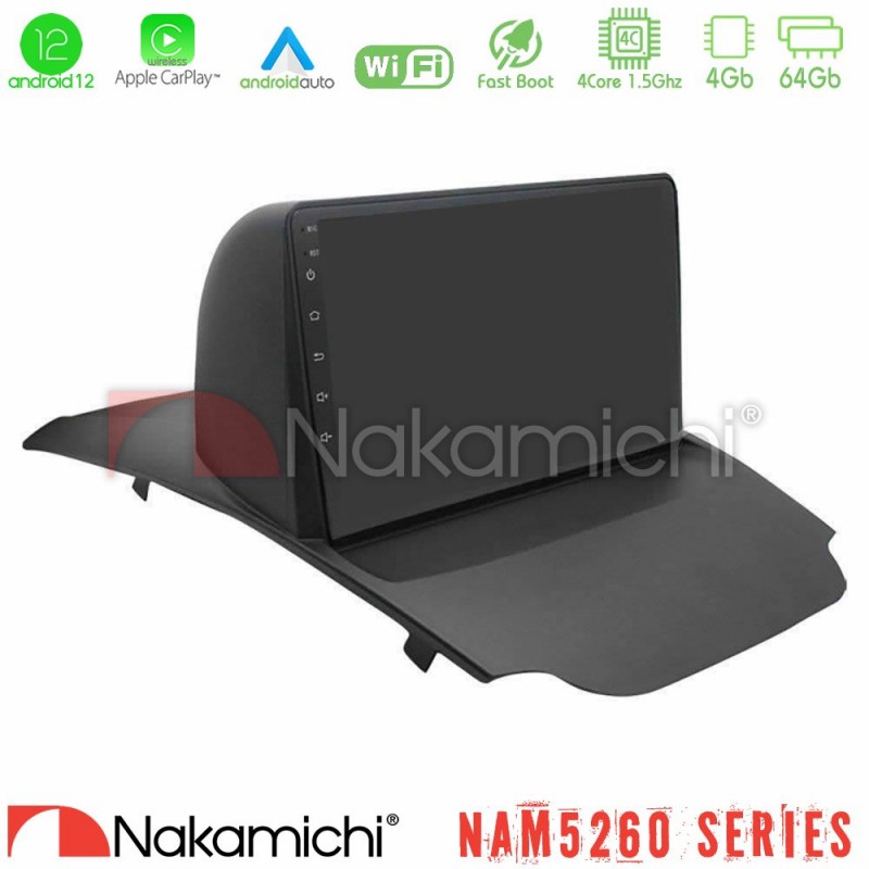 Nakamichi NAM5260 Series 4Core Android12 4+64GB Ford Ecosport 2014-2017 Navigation Multimedia Tablet 10