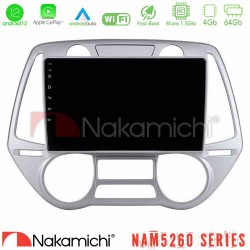 Nakamichi NAM5260 Series 4Core Android12 4+64GB Hyundai i20 2009-2012 Auto A/C Navigation Multimedia Tablet 9