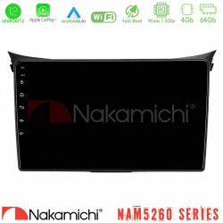 Nakamichi NAM5260 Series 4Core Android12 4+64GB Hyundai i30 2012-2017 Navigation Multimedia Tablet 9