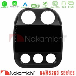 Nakamichi NAM5260 Series 4Core Android12 4+64GB Jeep Compass 2012-2016 Navigation Multimedia Tablet 9