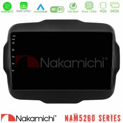 Nakamichi NAM5260 Series 4Core Android12 4+64GB Jeep Renegade 2015-2019 Navigation Multimedia Tablet 9