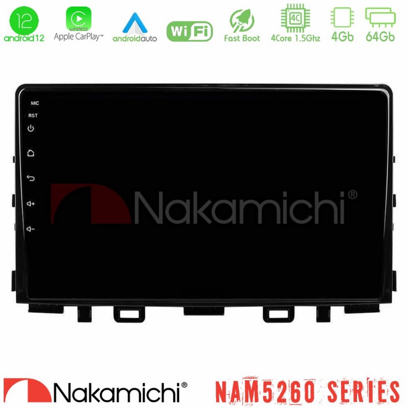 Nakamichi NAM5260 Series 4Core Android12 4+64GB Kia Stonic Navigation Multimedia Tablet 9