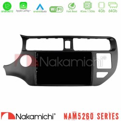 Nakamichi NAM5260 Series 4Core Android12 4+64GB Kia Rio 2011-2015 Navigation Multimedia Tablet 9