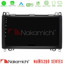 Nakamichi NAM5260 Series 4Core Android12 4+64GB Mercedes A/B/Vito/Sprinter Class Navigation Multimedia Tablet 9