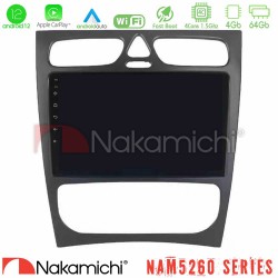 Nakamichi NAM5260 Series 4Core Android12 4+64GB Mercedes C Class (W203) Navigation Multimedia Tablet 9