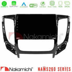 Nakamichi NAM5260 Series 4Core Android12 4+64GB Mitsubishi L200 2016-&gt; & Fiat Fullback (Auto A/C) Navigation Multimedia Tablet 9