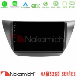 Nakamichi NAM5260 Series 4Core Android12 4+64GB Mitsubishi Lancer 2004 – 2008 Navigation Multimedia Tablet 9