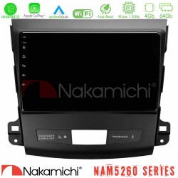 Nakamichi NAM5260 Series 4Core Android12 4+64GB Mitsubishi Outlander/Citroen C-Crosser/Peugeot 4007 Navigation Multimedia Tablet 9