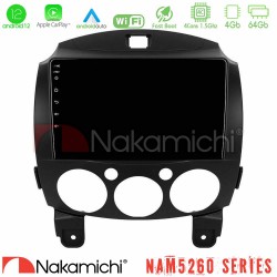 Nakamichi NAM5260 Series 4Core Android12 4+64GB Mazda 2 2008-2014 Navigation Multimedia Tablet 9