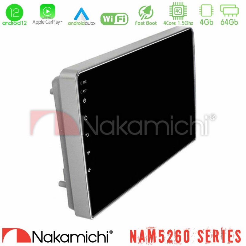 Nakamichi NAM5260 Series 4Core Android12 4+64GB Opel Astra/Corsa/Antara/Zafira Navigation Multimedia Tablet 9