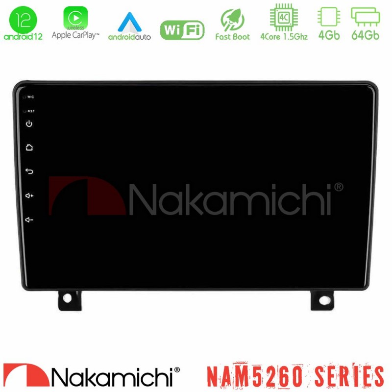 Nakamichi NAM5260 Series 4Core Android12 4+64GB Opel Astra H Navigation Multimedia Tablet 9