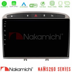 Nakamichi NAM5260 Series 4Core Android12 4+64GB Peugeot 308/RCZ Navigation Multimedia Tablet 9