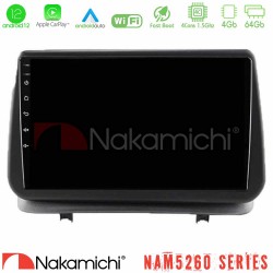 Nakamichi NAM5260 Series 4Core Android12 4+64GB Renault Clio 2005-2012 Navigation Multimedia Tablet 9