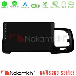 Nakamichi NAM5260 Series 4Core Android12 4+64GB Volvo S60 2010-2018 Navigation Multimedia Tablet 9