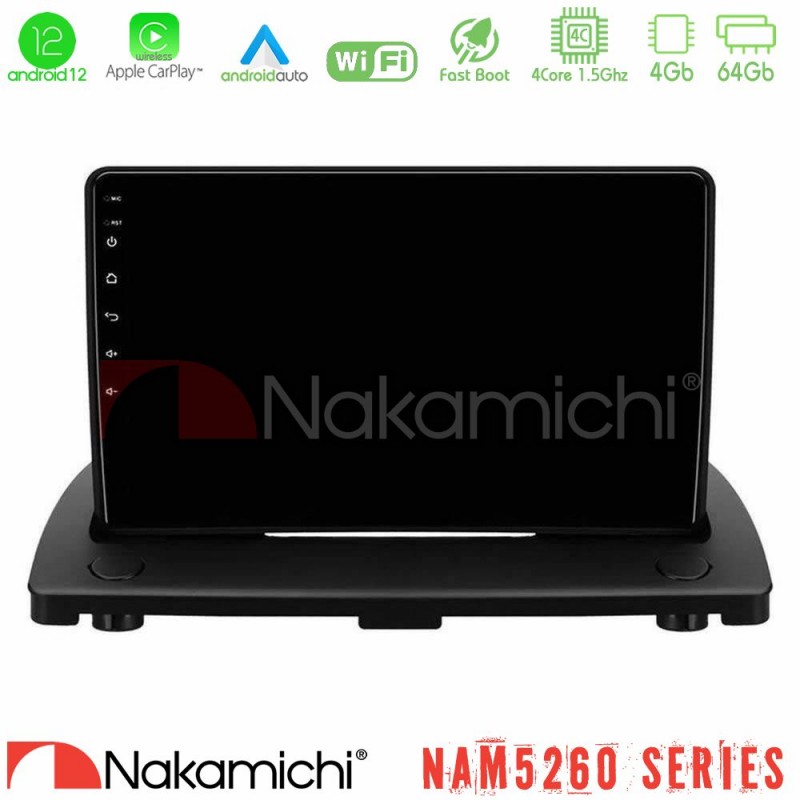 Nakamichi NAM5260 Series 4Core Android12 4+64GB Volvo XC90 2006-2014 Navigation Multimedia Tablet 9