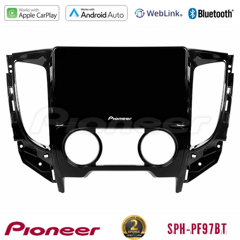 Pioneer SPH-PF97BT Series    Mitsubishi L200 2016-&gt; & Fiat Fullback (Manual A/C) Multimedia Station 9