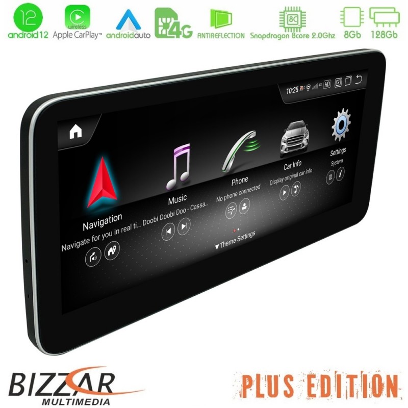 Bizzar Plus Edition Mercedes C/GLC Class NTG5 Android13 (8+128GB) Navigation Multimedia 12.3″ Anti-reflection