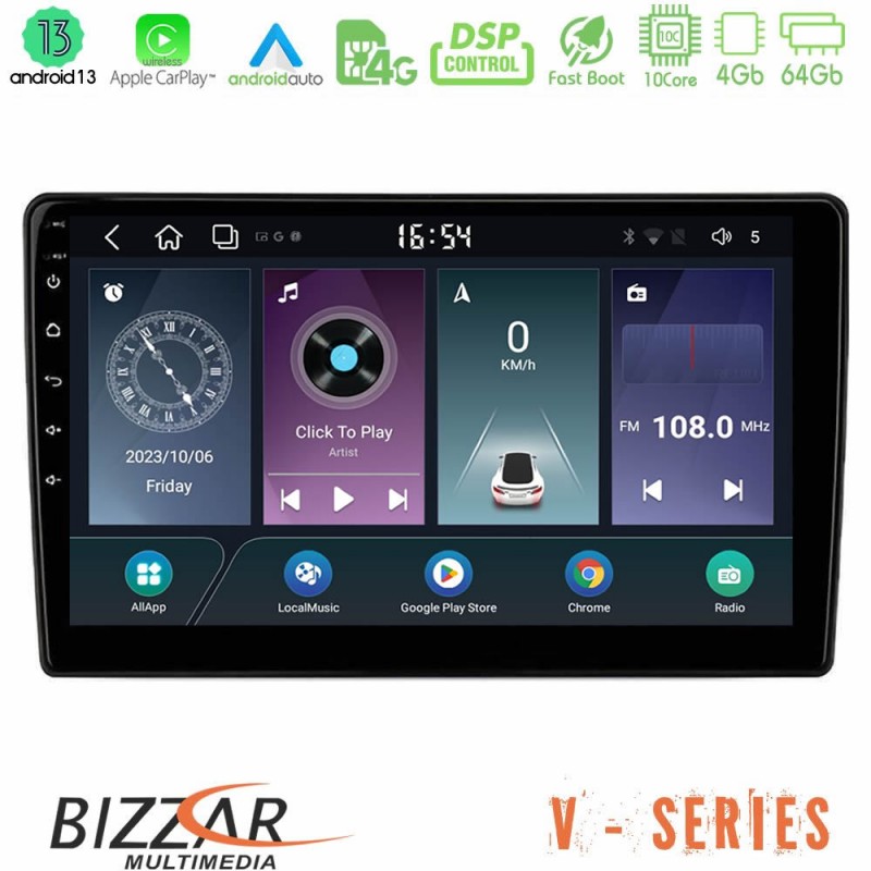 Bizzar V Series VW Beetle 10core Android13 4+64GB Navigation Multimedia Tablet 9