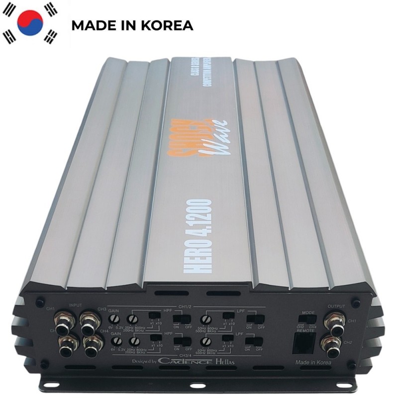 ShockWave Class D 4Channel HERO4.1200 (4x1200Wrms) Made in Korea