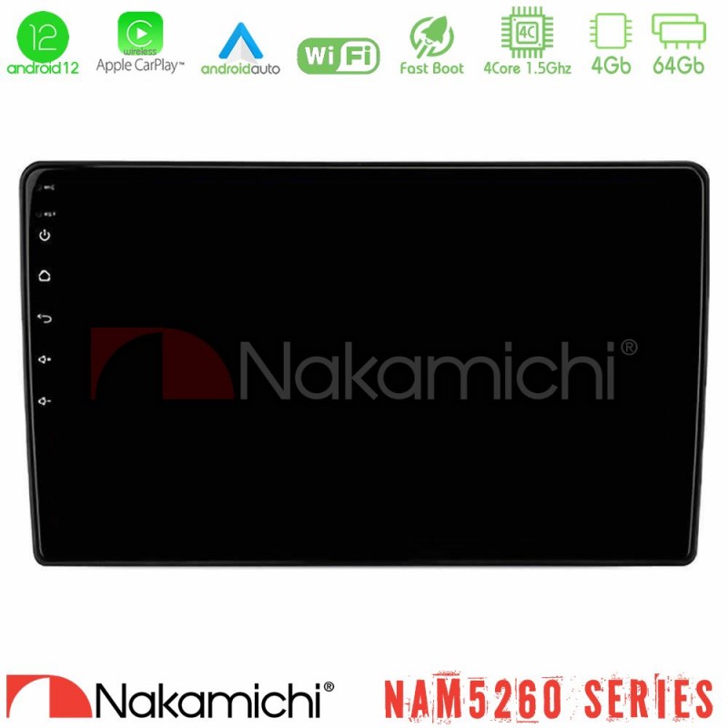 Nakamichi NAM5260 Series 4Core Android12 4+64GB Audi A4 B7 Navigation Multimedia Tablet 9