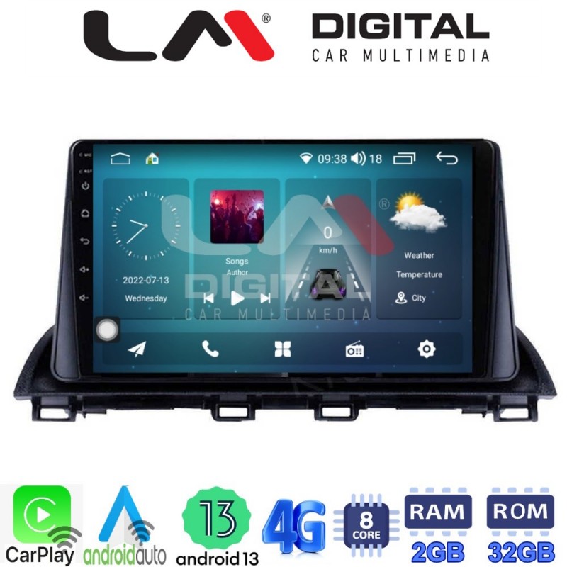 LM Digital - LM ZR8461 GPS Οθόνη OEM Multimedia Αυτοκινήτου για Mazda 3 2014 &gt;  (CarPlay/AndroidAuto/BT/GPS/WIFI/GPRS)