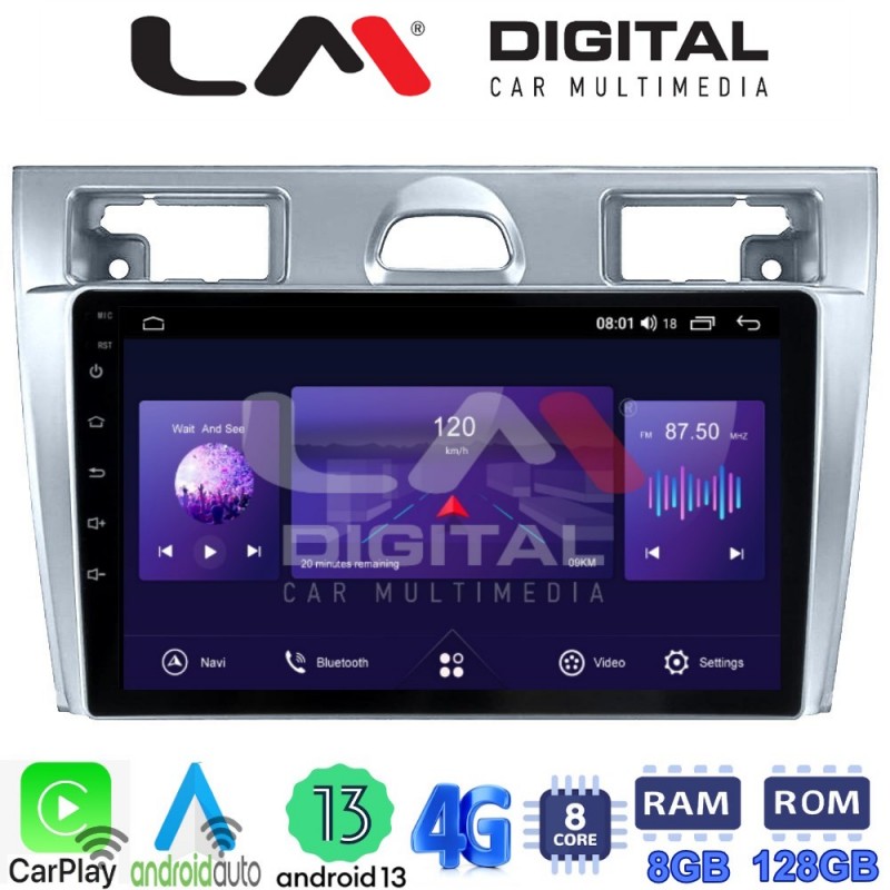 LM Digital - LM ZT8140 GPS Οθόνη OEM Multimedia Αυτοκινήτου για Ford Fiesta 2006 -&gt; 2008 (CarPlay/AndroidAuto/BT/GPS/WIFI/GPRS)