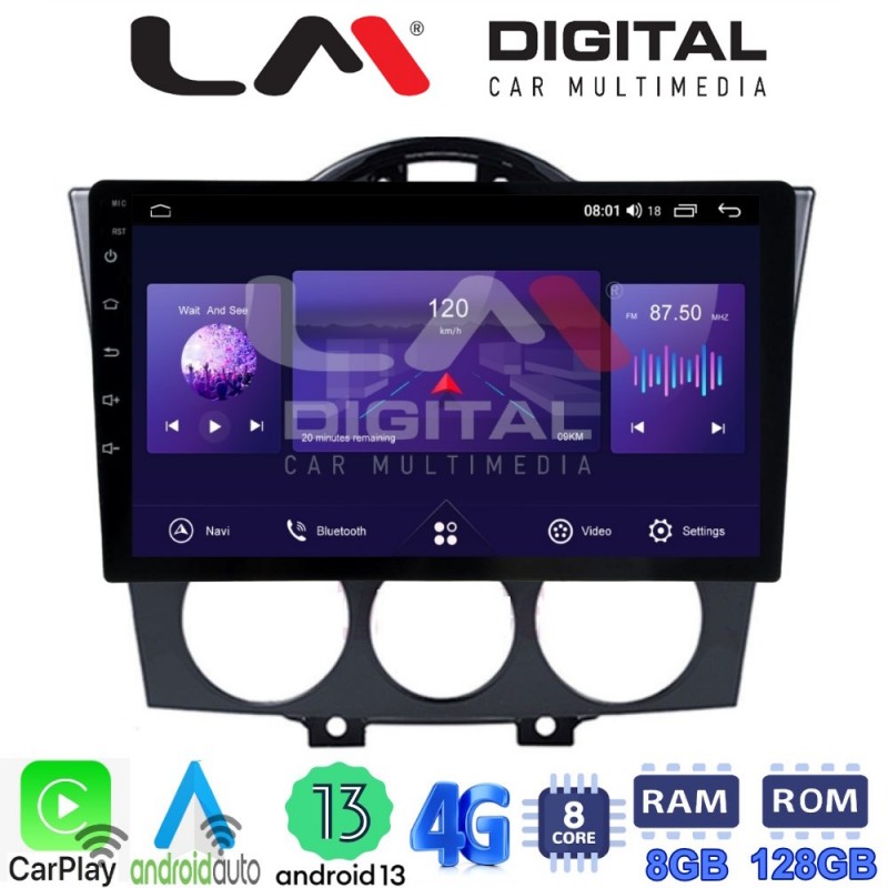 LM Digital - LM ZT8304 GPS Οθόνη OEM Multimedia Αυτοκινήτου για ΠΡΟΣΟΧΗ!!! ΜΕΤΑ ΤΗΝ ΤΟΠΟΘΕΤΗΣΗ Η ΟΘΟΝΗ ΘΑ ΕΞΕΧΕΙ ΑΠO ΤΟ ΤΑΜΠΛΟ 2cmMazda RX8 2001 &gt; 2008 (CarPlay/AndroidAuto/BT/GPS/WIFI/GPRS)