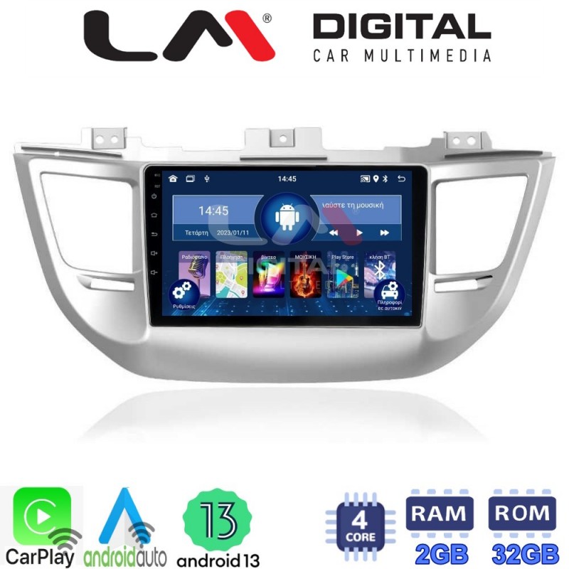 LM Digital - LM ZN4361 GPS Οθόνη OEM Multimedia Αυτοκινήτου για Hyundai Tucson 2015 &lt; 2019 (CarPlay/AndroidAuto/BT/GPS/WIFI/GPRS)