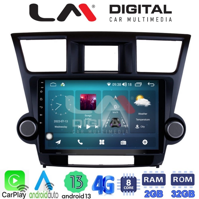 LM Digital - LM ZR8089 GPS Οθόνη OEM Multimedia Αυτοκινήτου για Toyota Highlander 2008 &gt; 2015 (CarPlay/AndroidAuto/BT/GPS/WIFI/GPRS)