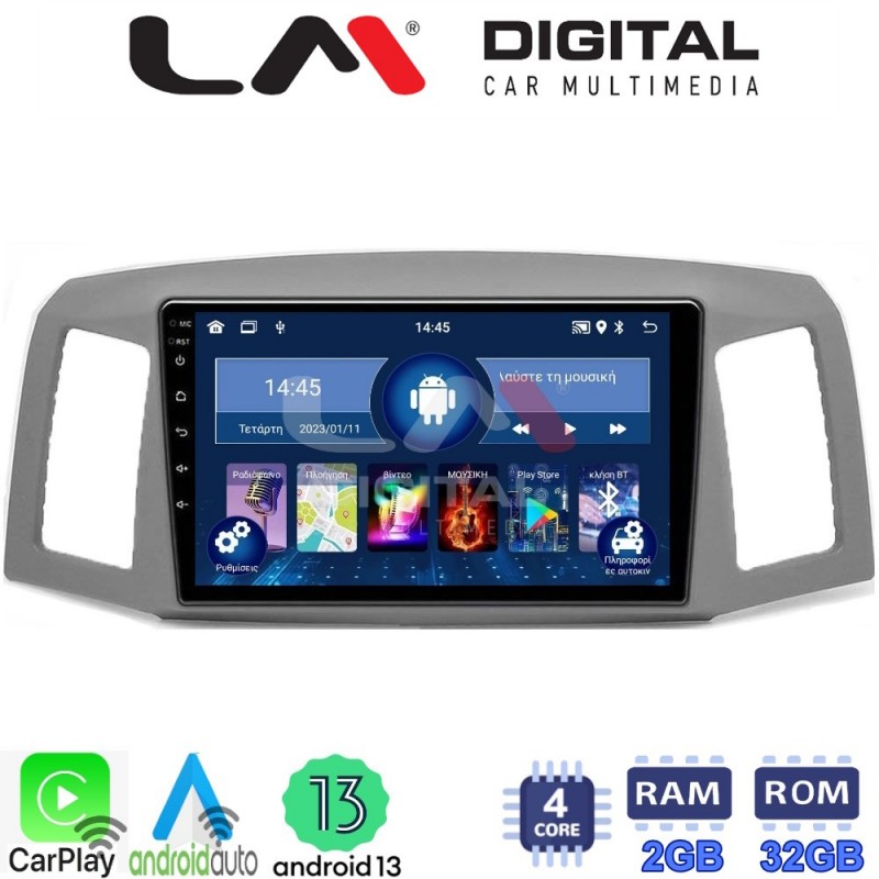 LM Digital - LM ZN4307 GPS Οθόνη OEM Multimedia Αυτοκινήτου για Jeep Grand Cherokee 2004 &gt; 2011 (CarPlay/AndroidAuto/BT/GPS/WIFI/GPRS)