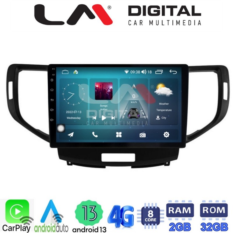 LM Digital - LM ZR8363 GPS Οθόνη OEM Multimedia Αυτοκινήτου για Honda Accord 2008 &gt; 2013 (CarPlay/AndroidAuto/BT/GPS/WIFI/GPRS)