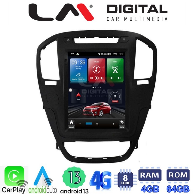 LM Digital - LM TC8114BL GPS Οθόνη OEM Multimedia τυπου Tesla 9,7inch Opel Insignia (CarPlay/AndroidAuto/BT/GPS/WIFI/GPRS)