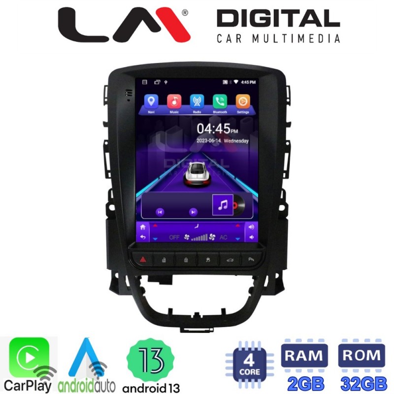 LM Digital - LM TN4072 GPS Οθόνη OEM Multimedia τυπου Tesla 9,7inch Opel Astra J (CarPlay/AndroidAuto/BT/GPS/WIFI/GPRS)