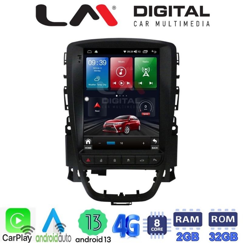 LM Digital - LM TR8072 GPS Οθόνη OEM Multimedia τυπου Tesla 9,7inch Opel Astra J (CarPlay/AndroidAuto/BT/GPS/WIFI/GPRS)