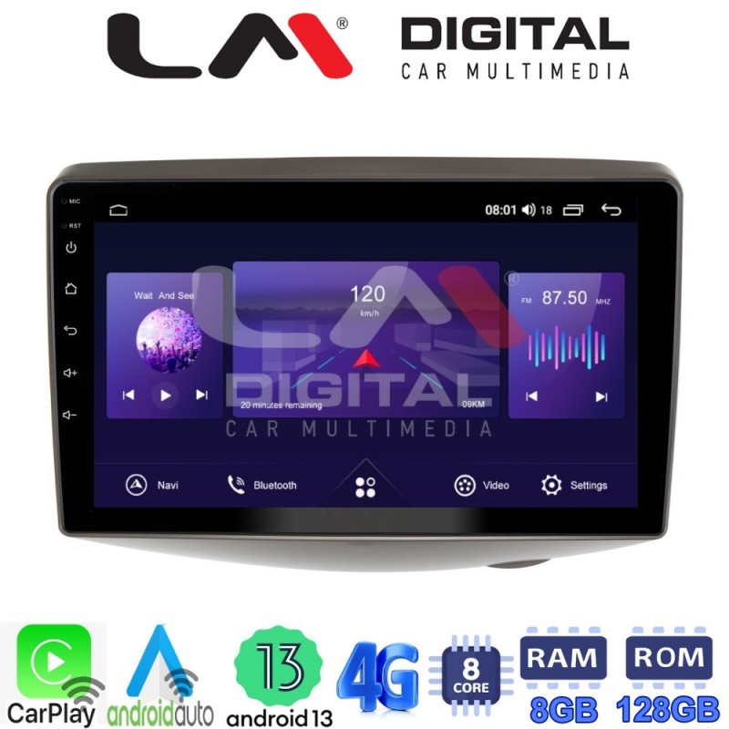 LM Digital - LM ZT8402 GPS Οθόνη OEM Multimedia Αυτοκινήτου για Toyota Yaris 1999 &gt; 2004 (CarPlay/AndroidAuto/BT/GPS/WIFI/GPRS)