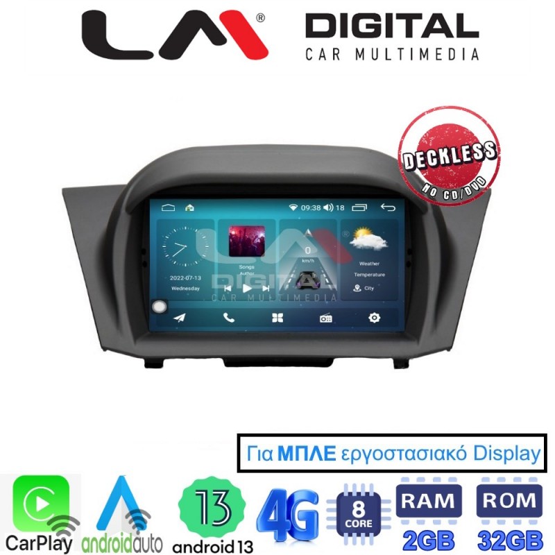 LM Digital - LM R8152B GPS Οθόνη OEM Multimedia Αυτοκινήτου για FORD FIESTA 2008&gt;2009για εργοστασιακή οθόνη με ΜΠΛΕ φωτισμό (CarPlay/AndroidAuto/BT/GPS/WIFI/GPRS)